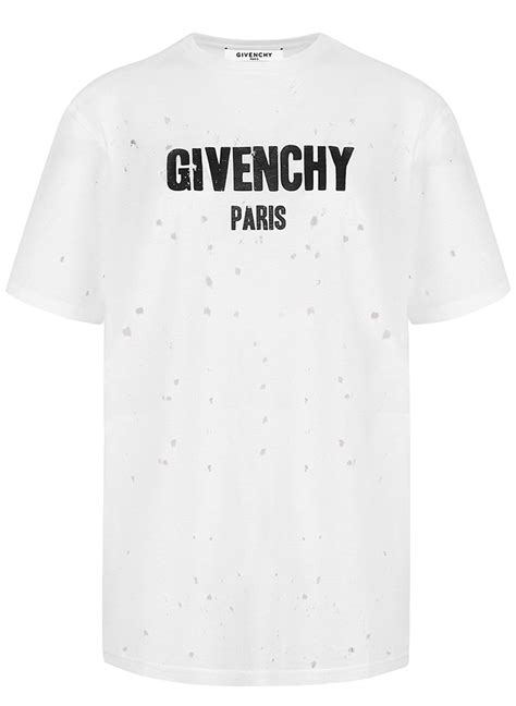 shirt givenchy paris|Givenchy t shirt with holes.